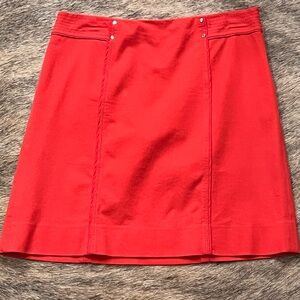 Red Mini Skirt with Rivet Detail – 18.5” Length